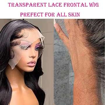 YYgY 30 inch Lace Front Wig Human Hair Body wave 13x4 HD Transparent wigs for Black women human hair Unprocessed Brazilian Virgin Hair 100% Human Hair.