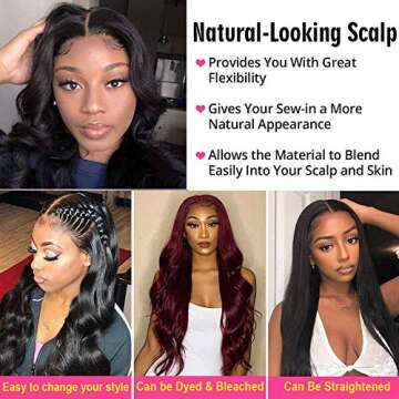 YYgY 30 inch Lace Front Wig Human Hair Body wave 13x4 HD Transparent wigs for Black women human hair Unprocessed Brazilian Virgin Hair 100% Human Hair.