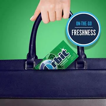 WRIGLEY'S ORBIT Chewing Gum Sugar-Free Spearmint - 12 Packs, 14 Pieces Each - Sugar-Free Gum, 168 Total Pieces Bulk Box