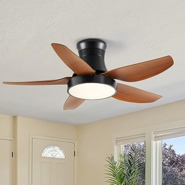 Chriari 46" Modern Ceiling Fan with Lights & Remote - Ultra Quiet DC Motor