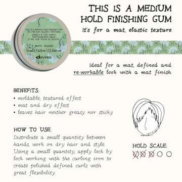 Medium Hold Finishing Gum for Sleek Styles
