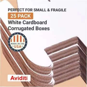 Aviditi Small Shipping Boxes 25-Pack for Packing, Moving