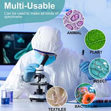 Unifrog Microscope Slides and Covers, Blank Glass Slides for Microscope Set - 50 Slides, 100 Coverslips - for Microscopy Experiments and Analysis, Suitable for Most Microscopes (Blank Glass)