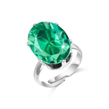 Linawe Turquoise Green Cubic Zirconia Ring for Women