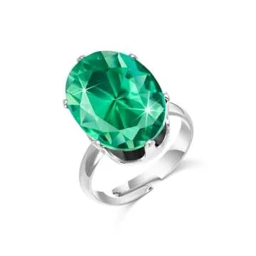 Linawe Turquoise Green Cubic Zirconia Ring for Women
