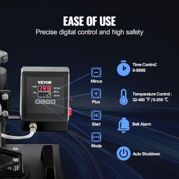 VEVOR 12x10 Inch Digital Heat Press for All Crafts