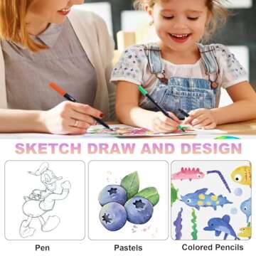 MEMX Kids Sketch Book, 110GSM, Spiral Bound, 100 Pages