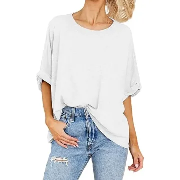 Langwyqu Women’s Trendy Oversized T-shirt for Summer Comfort