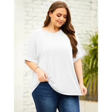 Langwyqu Women’s Trendy Oversized T-shirt for Summer Comfort