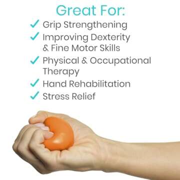 Vive Therapy Putty (6 Pack) - Putty for Hand - Stress Putty for Adults, Kids - Exercise Putty for Rehab, Finger, Grip Strength Resistance - Sensory Putty and Therapy Occupational Clay - 3 Ounces