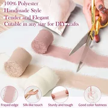 Elegant Chiffon Ribbon Set for Weddings and Crafts
