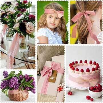 Elegant Chiffon Ribbon Set for Weddings and Crafts