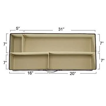 Household Essentials Gift Wrap Organizer with Lid, Natural and Brown