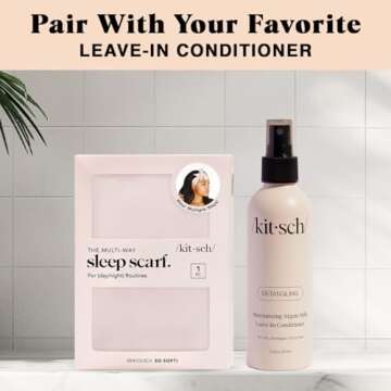 Kitsch Multi-way Satin Head Scarf for Women -Soft Silk Scarf, Head Wrap for Sleeping, Pink Hair Scarf for Women's Hair, Elegant Head Coverings for Women, Silk Bandana for Hair Wrapping at Night, Blush