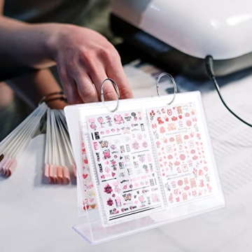 Minkissy Nail Art Sticker Storage Book Organizer Display