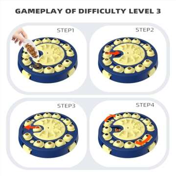 KADTC Dog Puzzle Toy Brain Mental Stimulation Mentally Stimulating Puppy Treat Dispensing Food Feeder Dispenser Advanced Level 3 2 1 Interactive Games for Small/Medium/Large Aggressive Chewers Breed