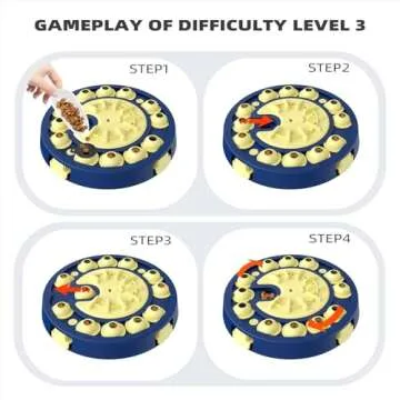 KADTC Dog Puzzle Toy Brain Mental Stimulation Mentally Stimulating Puppy Treat Dispensing Food Feeder Dispenser Advanced Level 3 2 1 Interactive Games for Small/Medium/Large Aggressive Chewers Breed