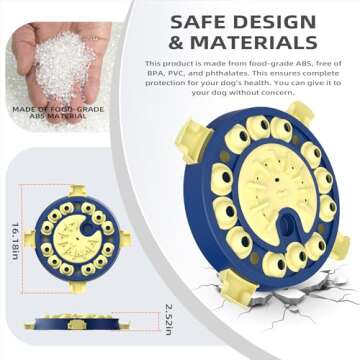 KADTC Dog Puzzle Toy Brain Mental Stimulation Mentally Stimulating Puppy Treat Dispensing Food Feeder Dispenser Advanced Level 3 2 1 Interactive Games for Small/Medium/Large Aggressive Chewers Breed