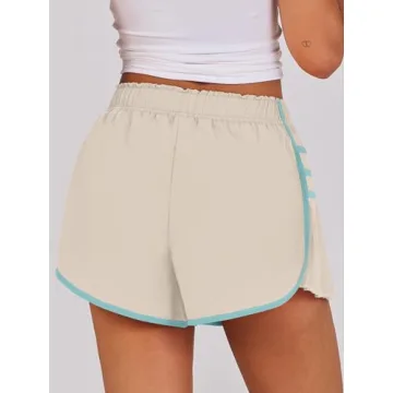 Caracilia Women's High Waisted Pleated Athletic Shorts