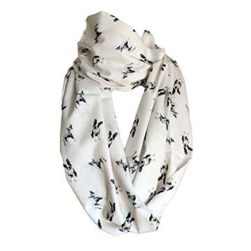 Etwoa Boston Terrier Infinity Scarf - Chic Dog Lover Accessory