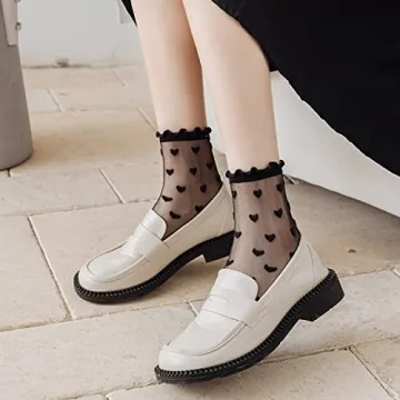 Stylish Women's Ruffle Socks - Sheer Ankle Fashion