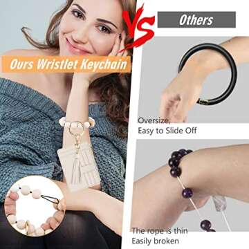 KNGITRYI Slim RFID Wallet Keychain for Men Women