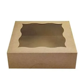 CHERRY 15-Pack Bakery Boxes with Window for Desserts