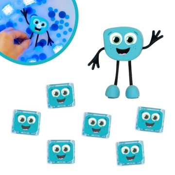New Glo Pals Blair Water-Activated Bath Toy with 6 Reusable Light-Up Cubes for Sensory Play