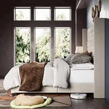 Elegant Jocisland Velvet Bed Frame King Size - No Box Spring Needed