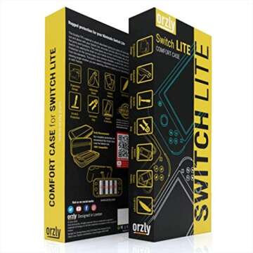 Orzly Grip Case for Nintendo Switch Lite – Padded Handles, Kickstand, Pink