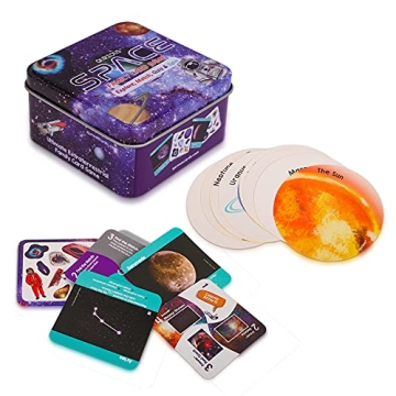 Qurious Space | STEM Flash Card Game | Explore, Match, Quiz & Spin Through The Universe. Perfect for...