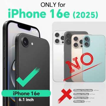 TUCCH Case for iPhone 16e Case Wallet, [TPU Shockproof Inner Shell], Kickstand PU Leather [RFID Bloc...