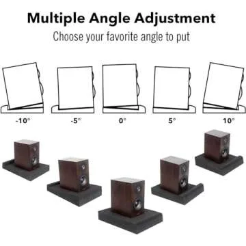 JBER 2 Pack Acoustic Isolation Pads, Studio Monitor Speaker Isolation Foam Pads, High Density Acoustic Foam Suitable for 5" Inch Speakers for Sound Improvement Prevent Vibrations