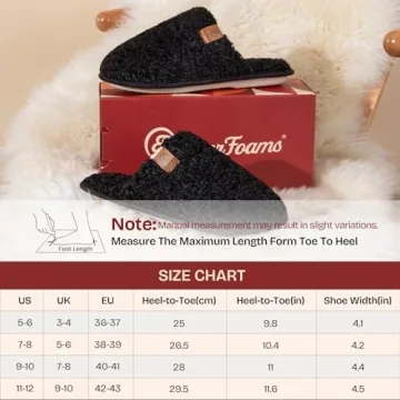 Warm Cozy Memory Foam Slippers for Women