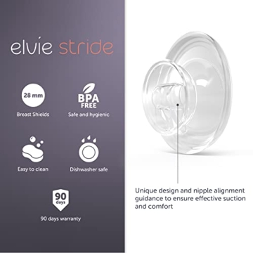 Elvie Stride 28mm Breast Shields for Comfort in Pumping