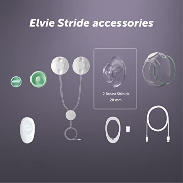 Elvie Stride 28mm Breast Shields for Comfort in Pumping