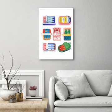 Vintage Food Art Sardine Print for Kitchen Decor