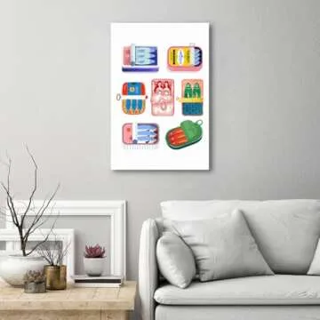 Vintage Food Art Sardine Print for Kitchen Decor