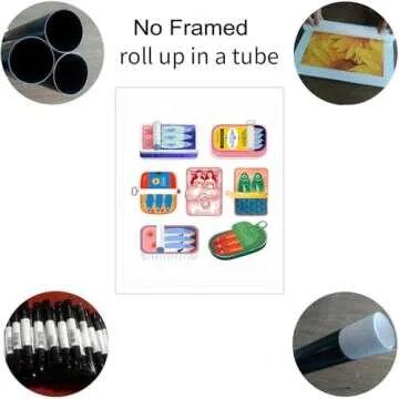 Vintage Food Art Sardine Print for Kitchen Decor