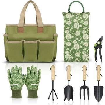 Colwelt Gardening Kit With Kneeling Cultivator