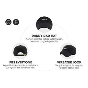 KBSV-084 BLK Daddy Dad Hat Baseball Cap Vintage Distressed Classic Polo Style Adjustable Cotton