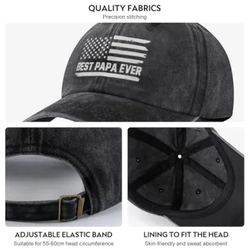 Funny Grey Baseball Cap for Papa - Unique Gift Idea