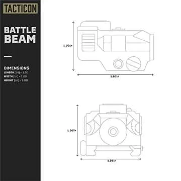 BattleBeam V1 Green Laser Sight | Rifle or Handgun | Weaver or Picatinny Rail | Blue Dot Lazer Sight Pistol | Tactical Sights Airsoft | Scope Hand Gun Rifles | Pistol | Air Soft Optic