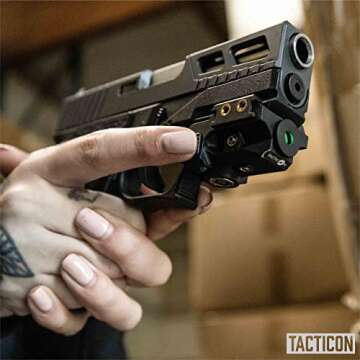 BattleBeam V1 Green Laser Sight | Rifle or Handgun | Weaver or Picatinny Rail | Blue Dot Lazer Sight Pistol | Tactical Sights Airsoft | Scope Hand Gun Rifles | Pistol | Air Soft Optic