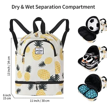 HAWEE Dry Wet Backpack with Shoe Compartment - Stylish & Waterproof