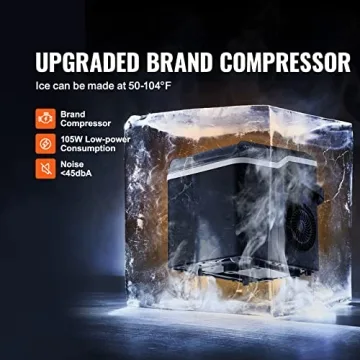 VEVOR Self-Cleaning Countertop Ice Maker 26lbs Output