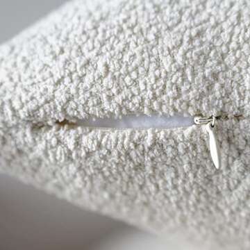 Artcest Set of 1 Decorative Boucle Like Square Throw Pillow Cover, Large Comfy Elegant Textured Mode...