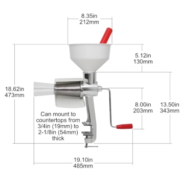 Johnny Apple Sauce Maker Model 250 for Easy Food Processing