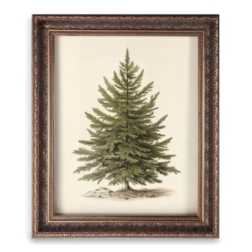 Vintage Christmas Wall Art Print, Santa with Book - Rustic Decor