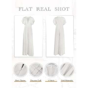 Jumpsuits for Women Elegant Sleeveless Sexy V Neck Casual Wide Leg Long Pant Jumpsuit Romper One Piece Party Outfit